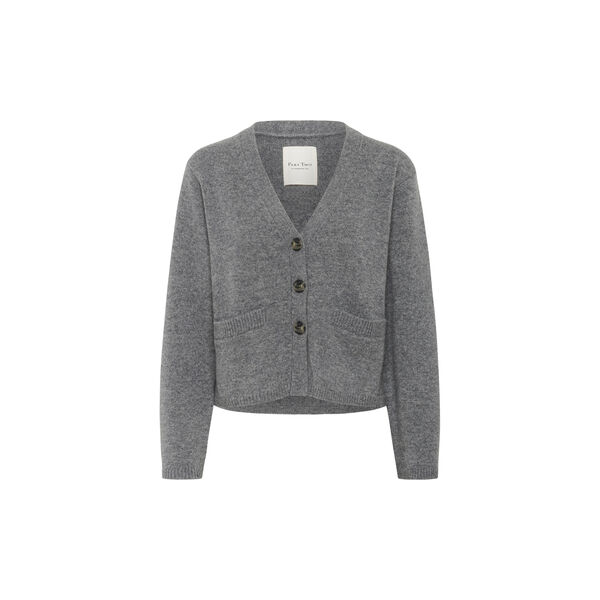 SvevaPW Cardigan, medium grey melange SvevaPW Cardigan, medium grey melange, Part Two