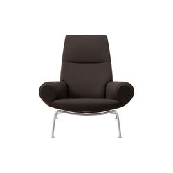 Wegner Queen Chair |  Dark Brown| L&aelig;nestol + Ottoman, Fredericia Furniture