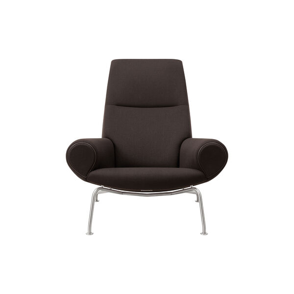 Wegner Queen Chair |  Dark Brown| L&aelig;nestol + Ottoman, Fredericia Furniture