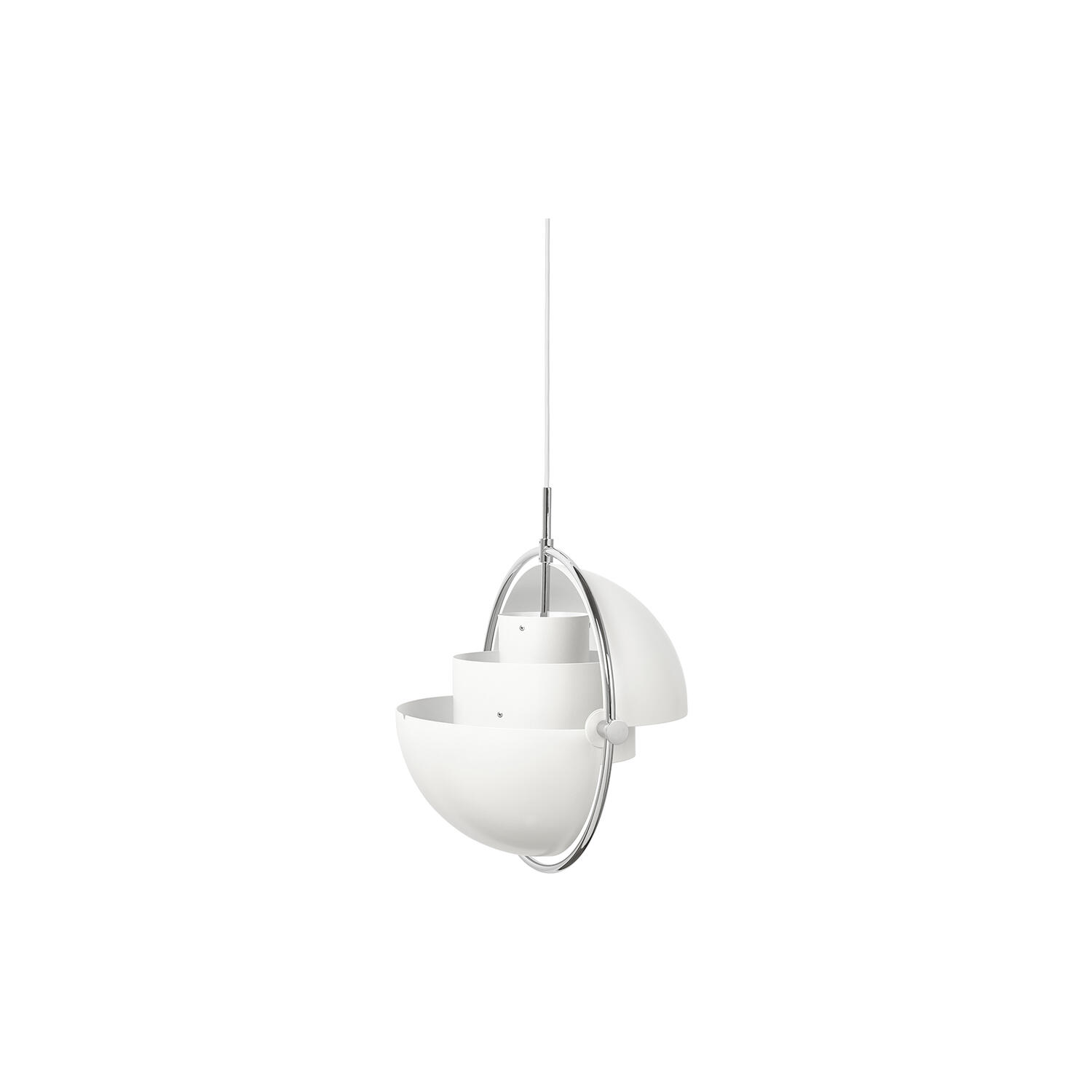 Køb Multi-Lite Pendant, white semi matt/chrome | GUBI