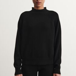 Raw Wool Jumper, black, FUB