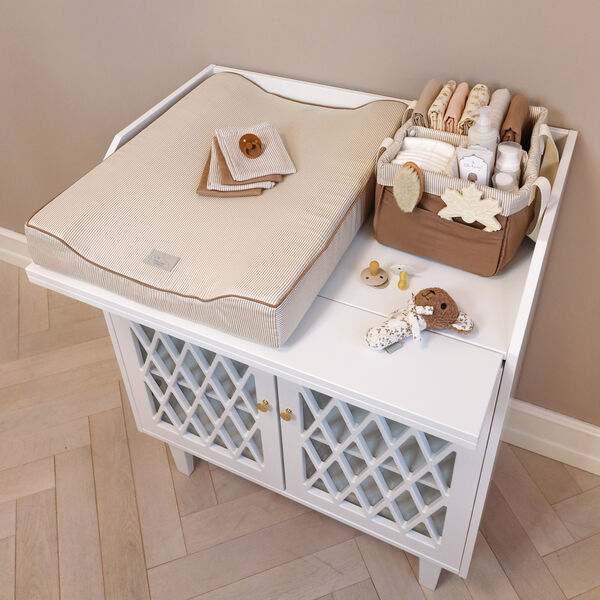 Pusleopbevaring, classic stripes camel, Cam Cam Copenhagen