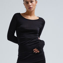 Jade Bluse, black, Seamless Basic