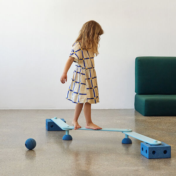 3 x skumbolde, deep blue/sky blue, MODU
