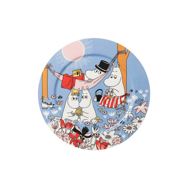 Mumi serveringsfad Familietid, bl&aring;, Moomin Arabia