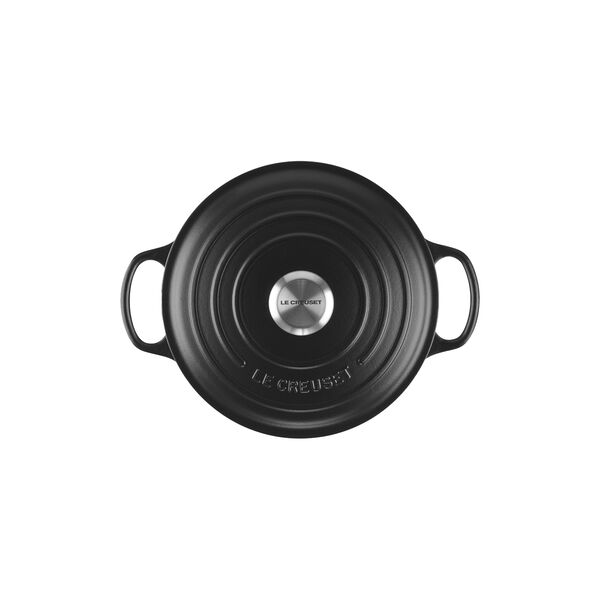 Signature rund st&oslash;bejernsgryde &Oslash; 24 cm, matte black, Le Creuset
