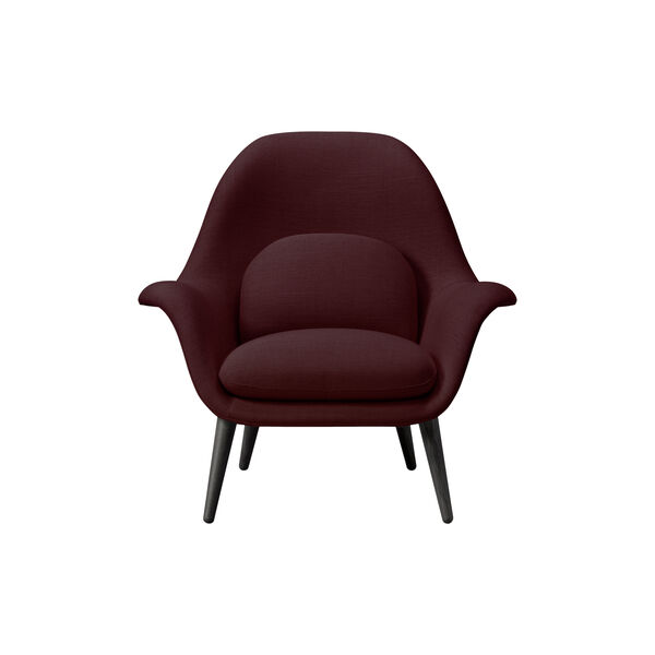 FF1770 Swoon Lounge Chair, Sunniva 662/sortlakeret eg FF1770 Swoon Lounge Chair, Sunniva 662/sortlakeret eg, Fredericia Furniture