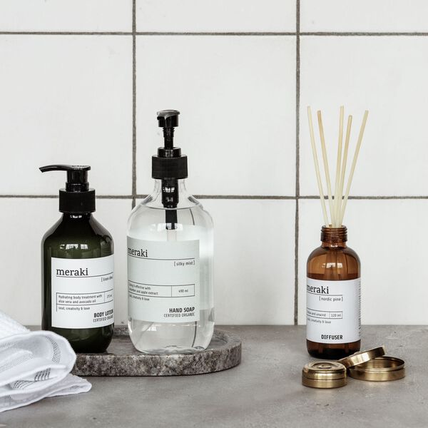 Body lotion, linen dew, Meraki