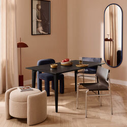 Jordan Leather Dining Chair, dark brown, Westwing Collection