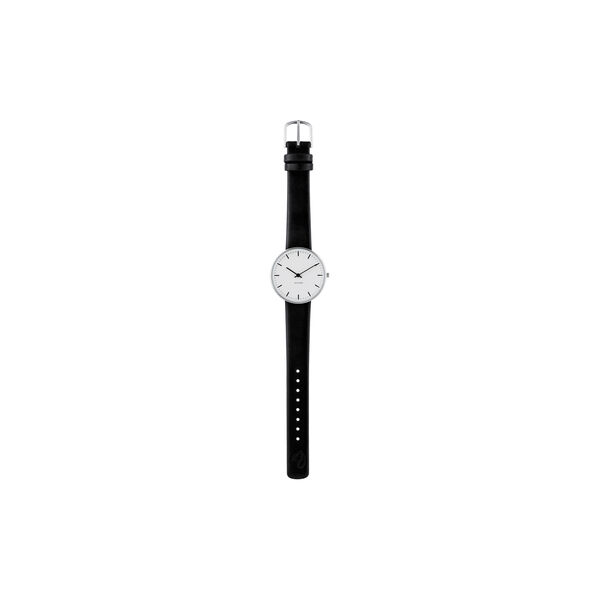 City Hall armb&aring;ndsur, white/steel/black, Arne Jacobsen Watches