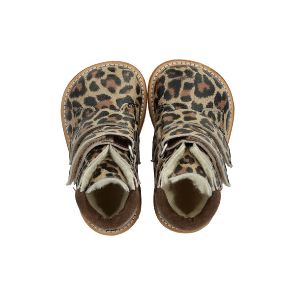 Begynder TEX-vinterstøvle, beige leo/taupe, ANGULUS