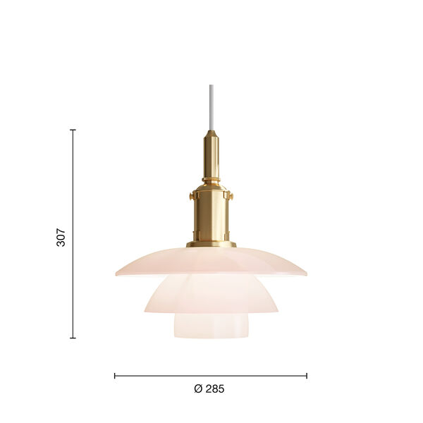 PH 3/3 Pale Rose pendel, Louis Poulsen