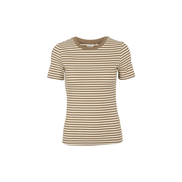 Ludmilla SS O-Neck, covert garden / birch, Basic Apparel
