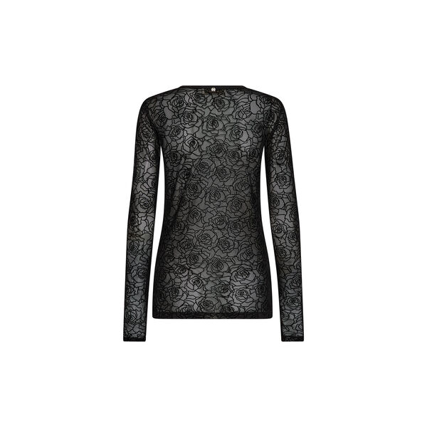 MMRose Mesh Blouse, black, MOS MOSH