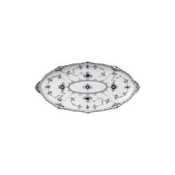 Sort Musselmalet Halvblonde oval fad 24,5 cm, Royal Copenhagen