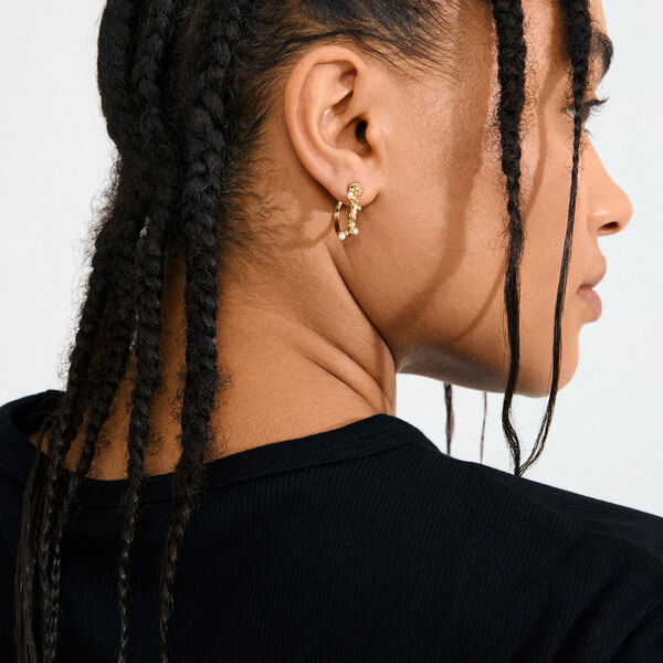 HADLEY &oslash;reringe, guldbelagt, Pilgrim