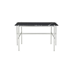 TS Desk, black marquina marble/steel, GUBI