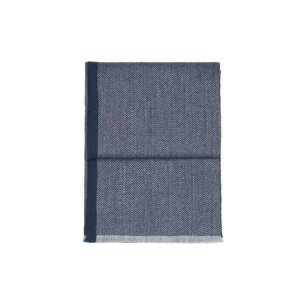 Herringbone plaid, dark blue/grey, ELVANG