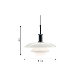 PH 4½-4 glas pendel, Louis Poulsen