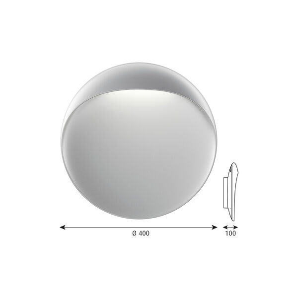 Flindt væglampe L, aluminium, Louis Poulsen