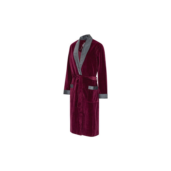 Davos Dressing gown, bordeaux with sliver collar, Ambassador 1867