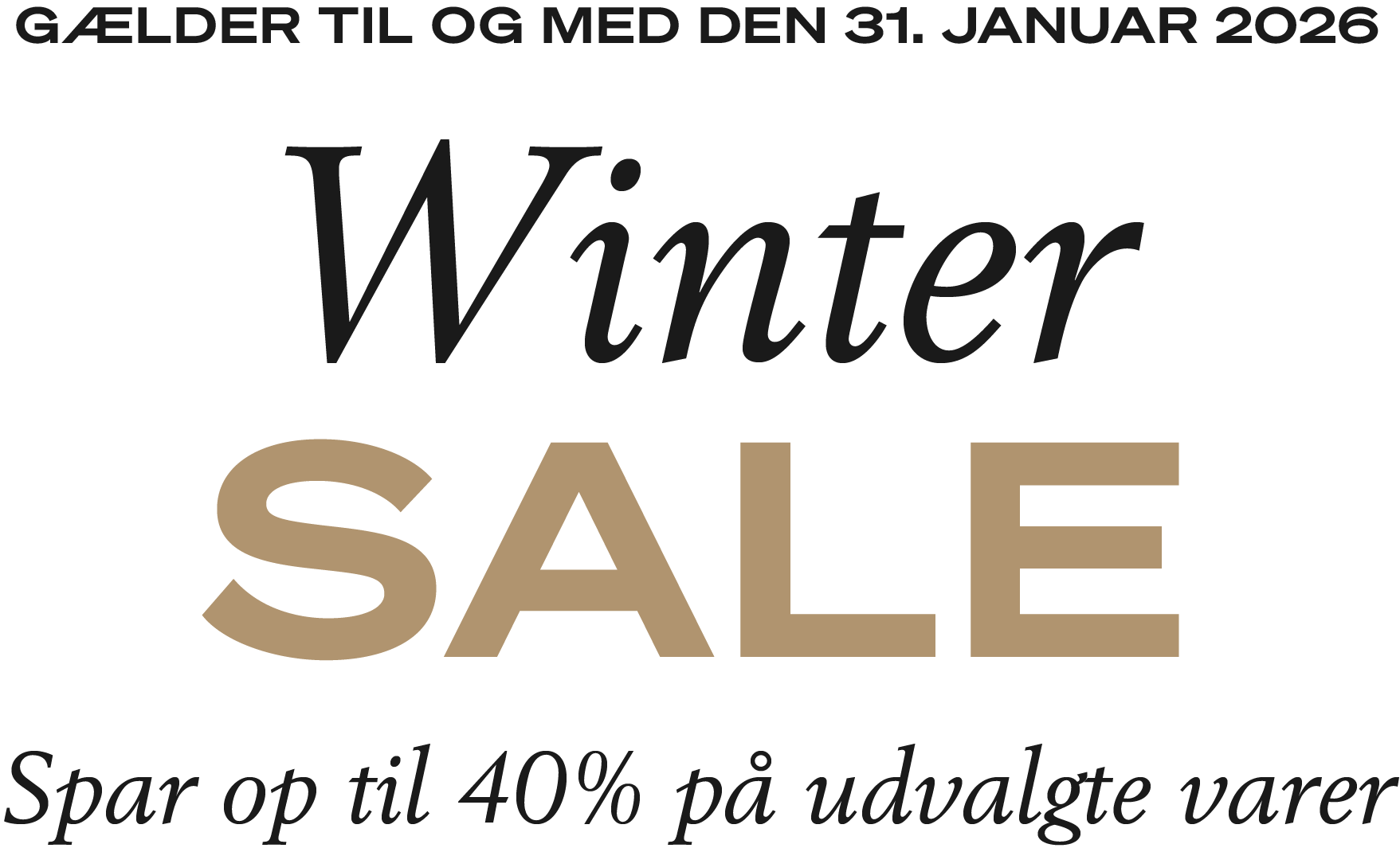 Winter SALE | Spar op til 40% på herrefashion