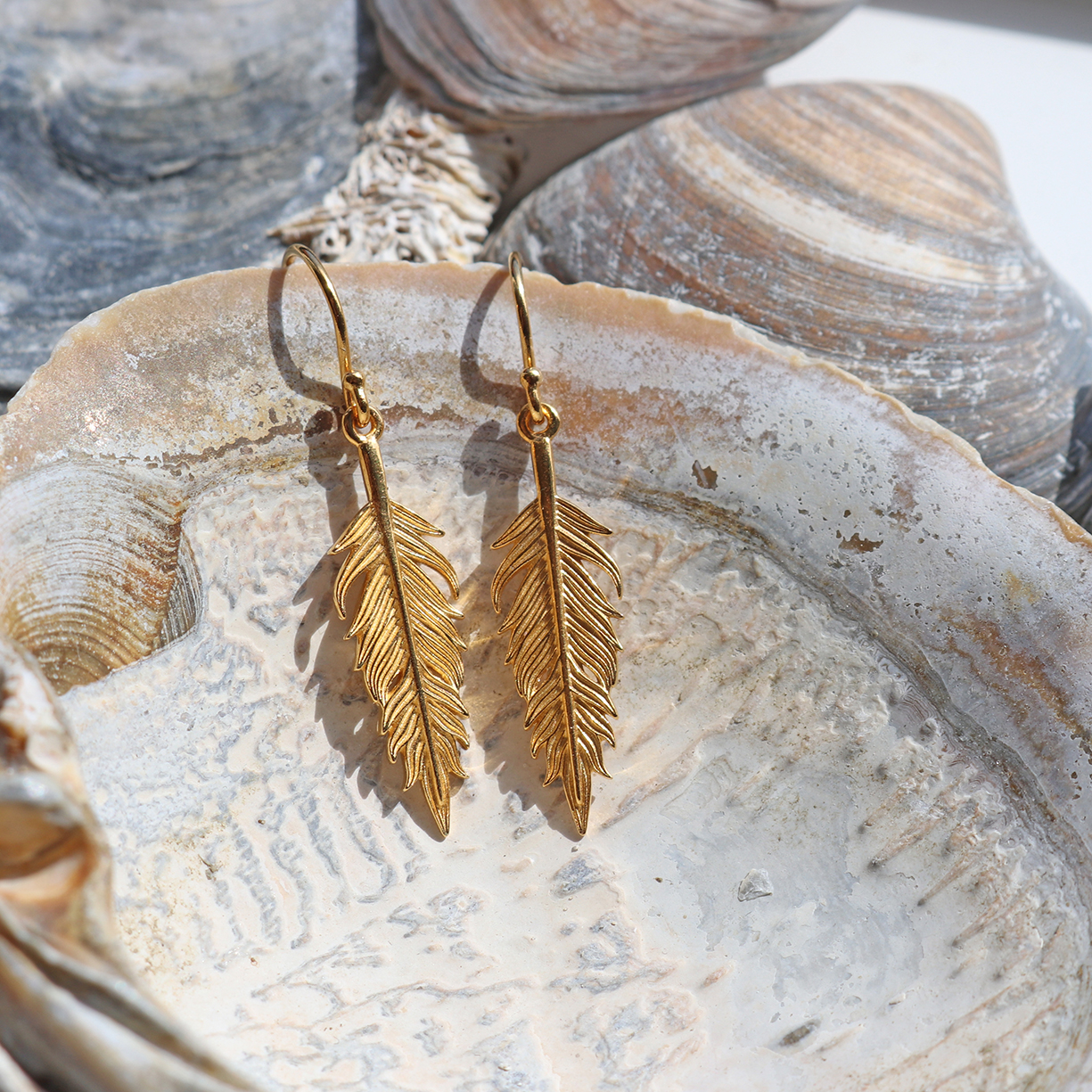 Køb North Star mini hoops, guld/hvid ID Fine Jewelry