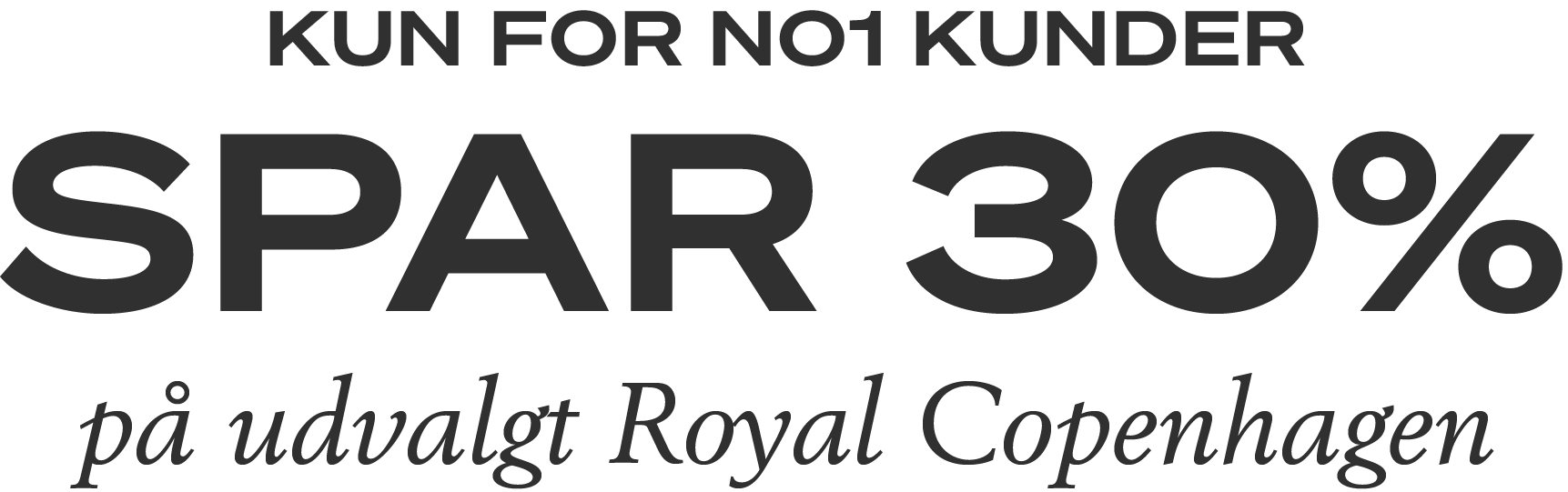 Spar 30% på udvalgt Royal Copenhagen