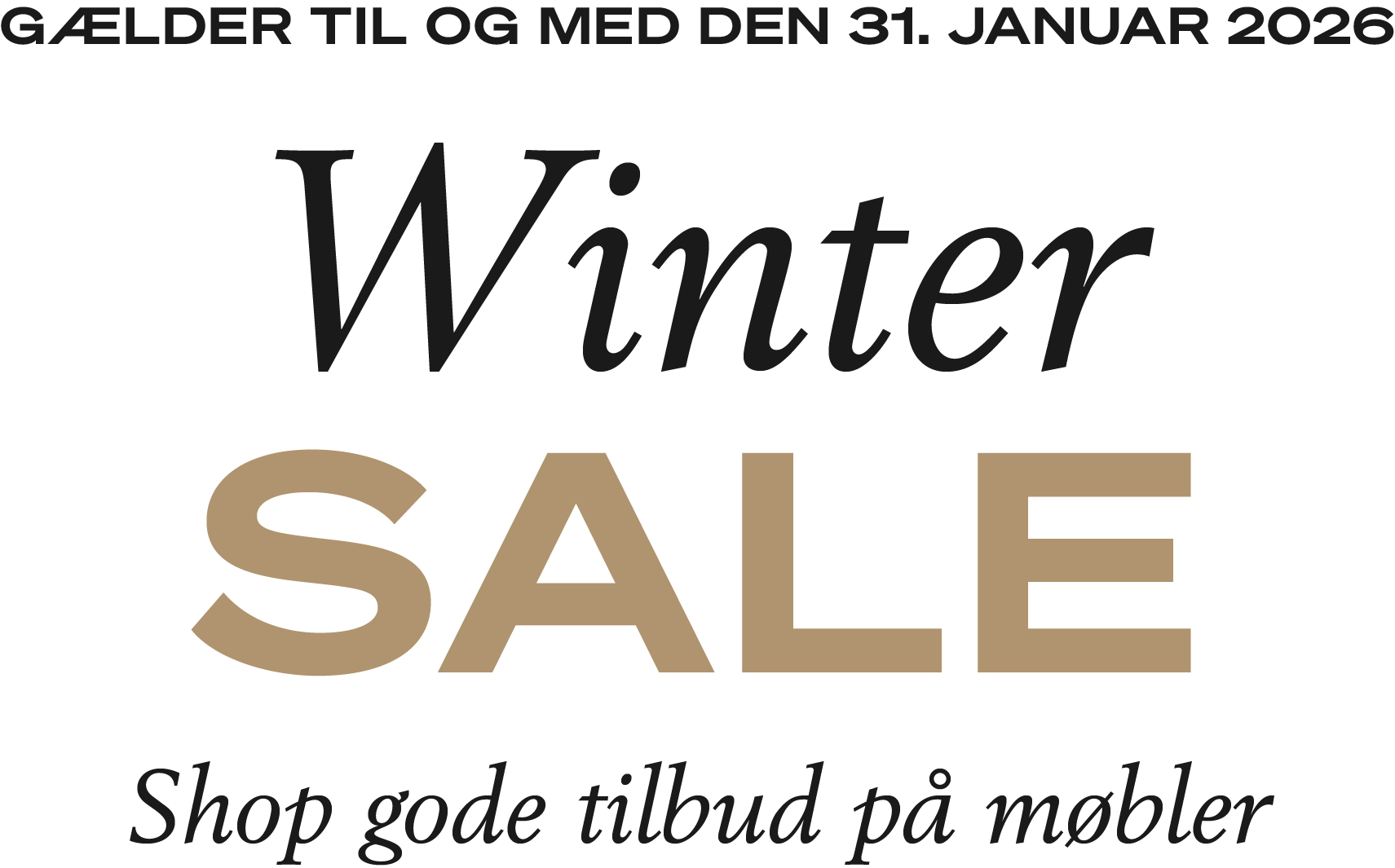 Winter SALE | Shop møbler på tilbud