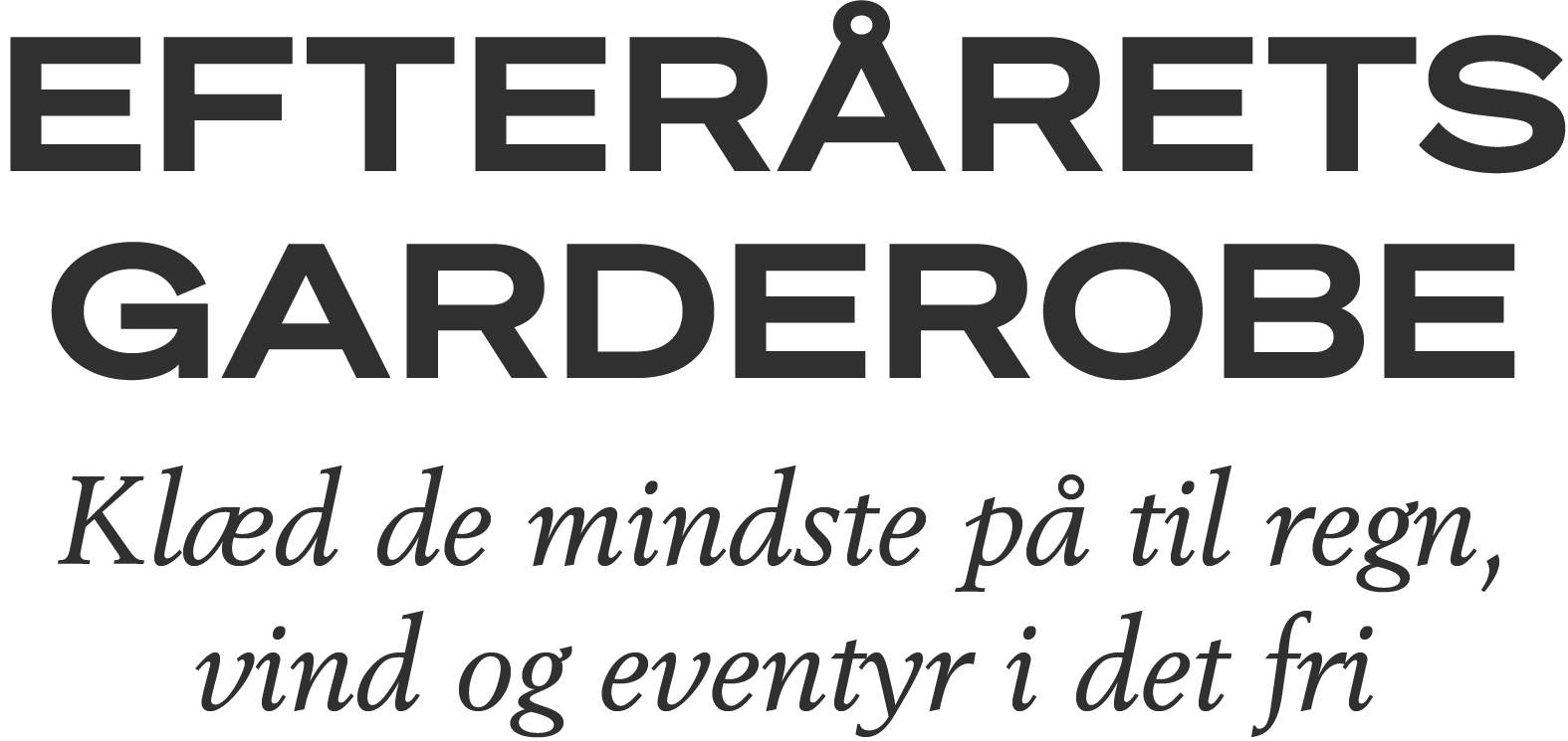 Efterårets garderobe