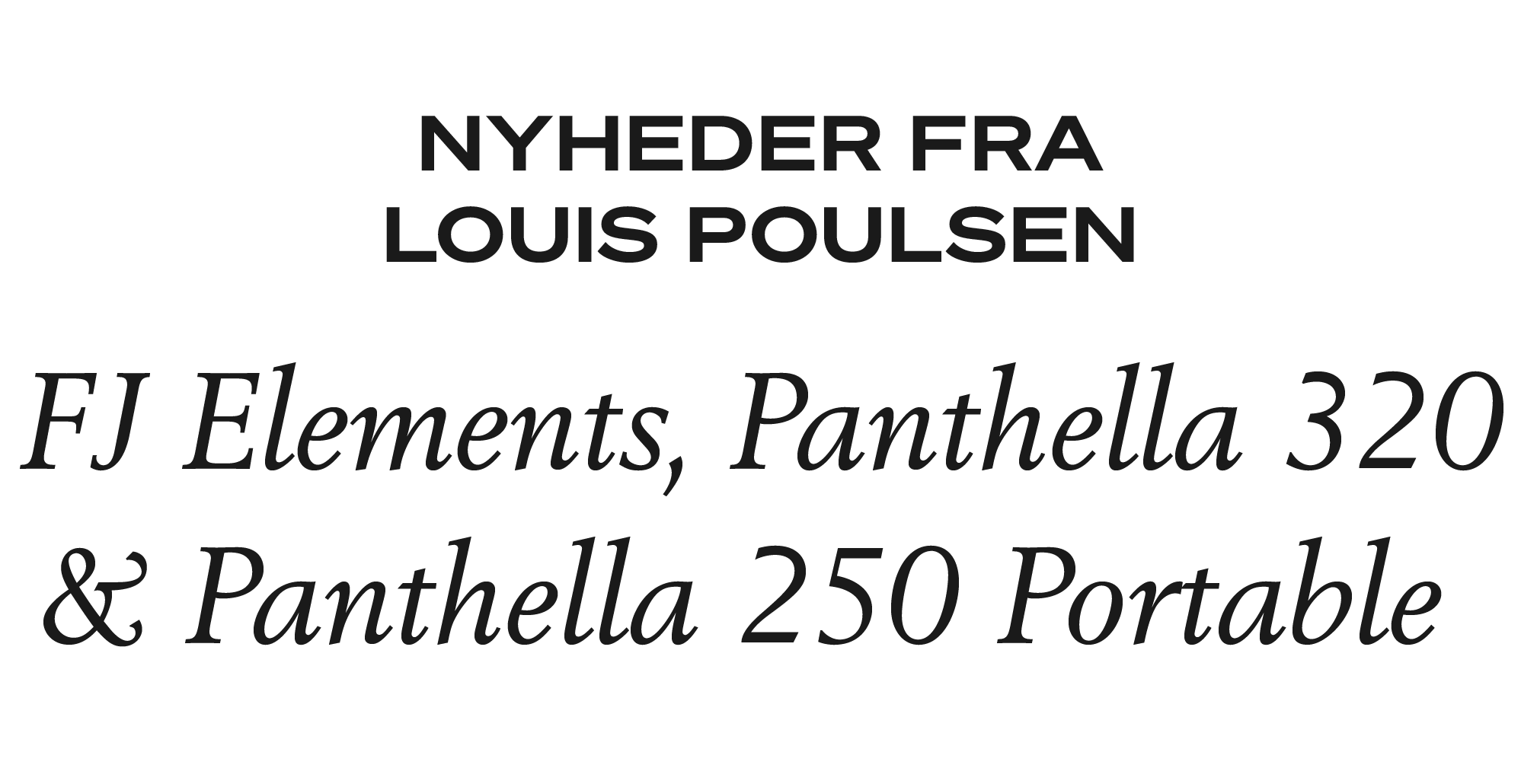 Shop Louis Poulsen nyheder