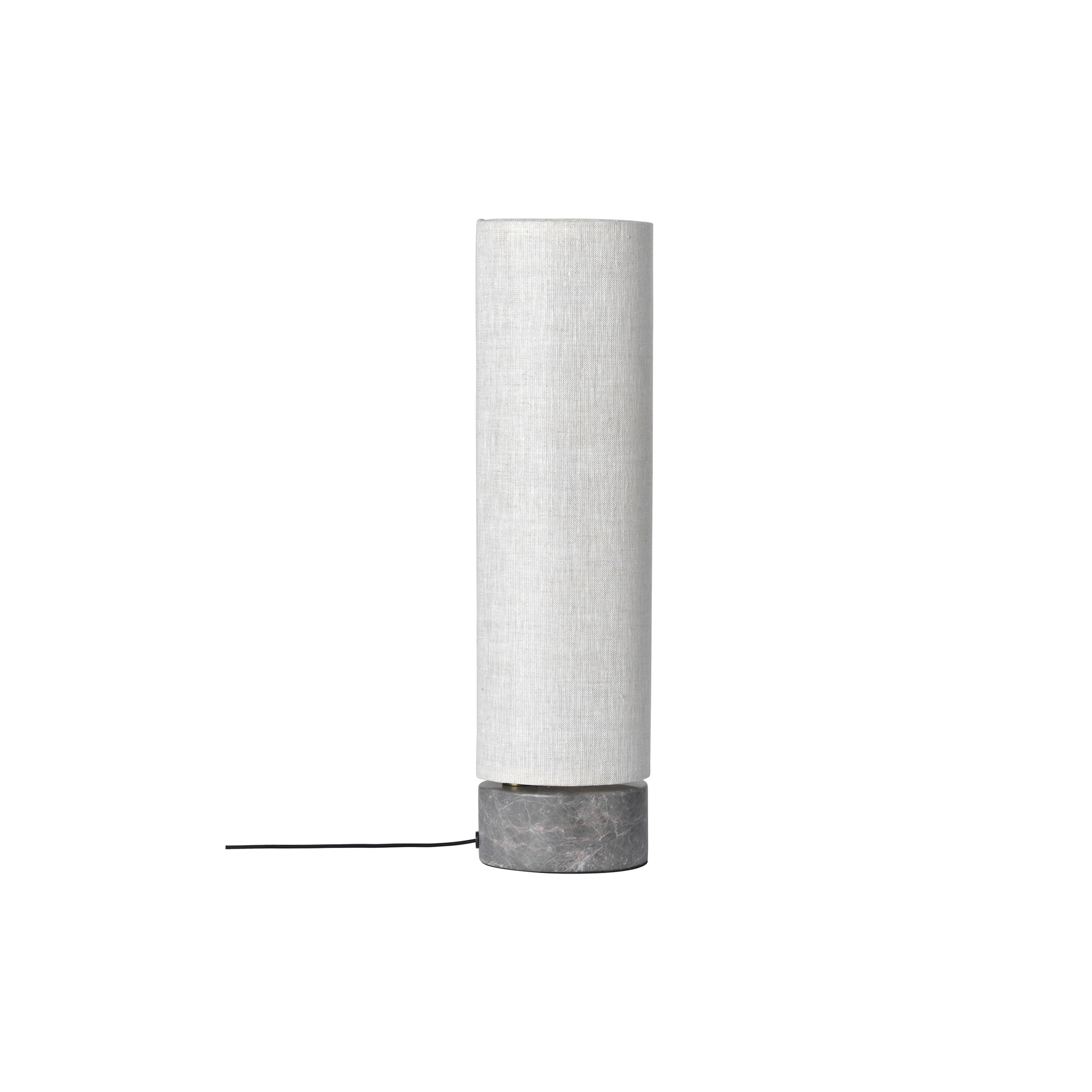GUBI - Unbound Table Lamp, grey marble/canvas - H: 45 x B: 9,7 x D: 12 cm.