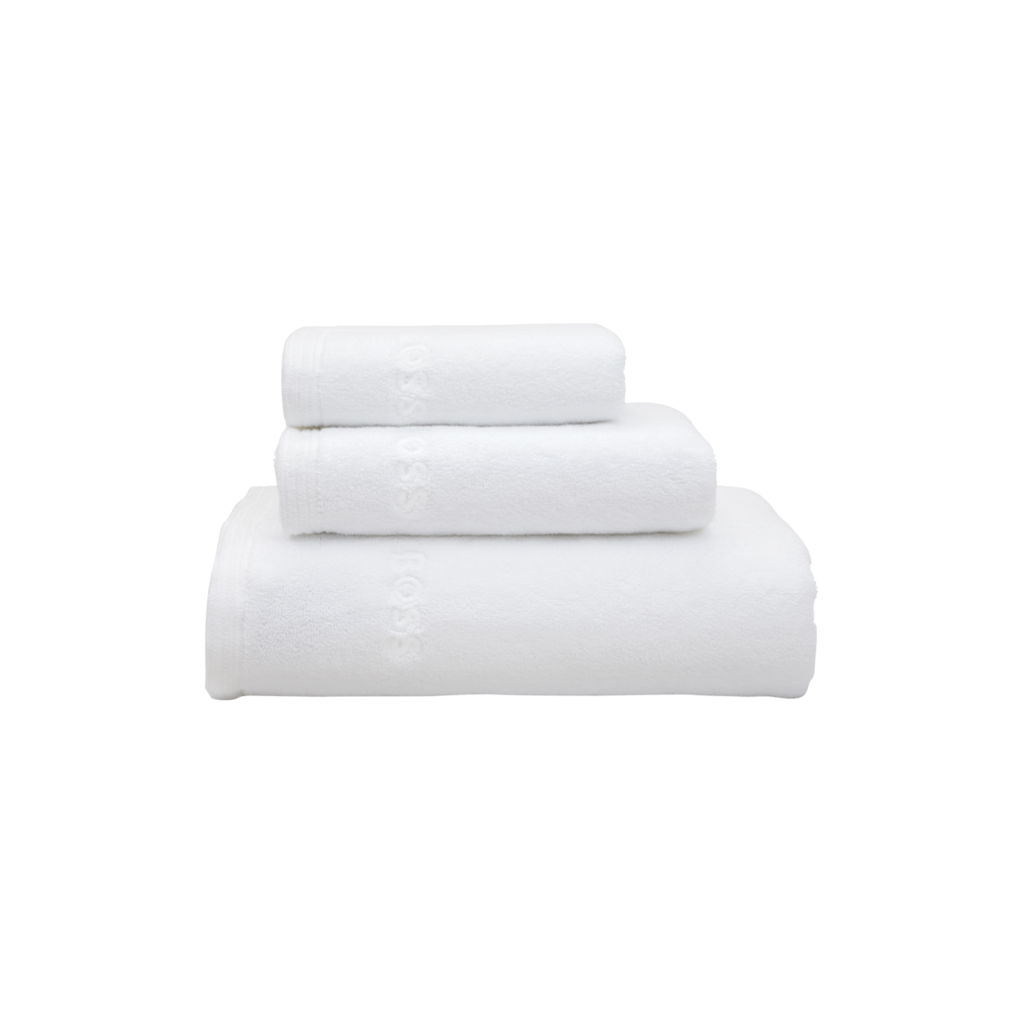 BOSS Home - Edge håndklæde, white - 50x100 cm