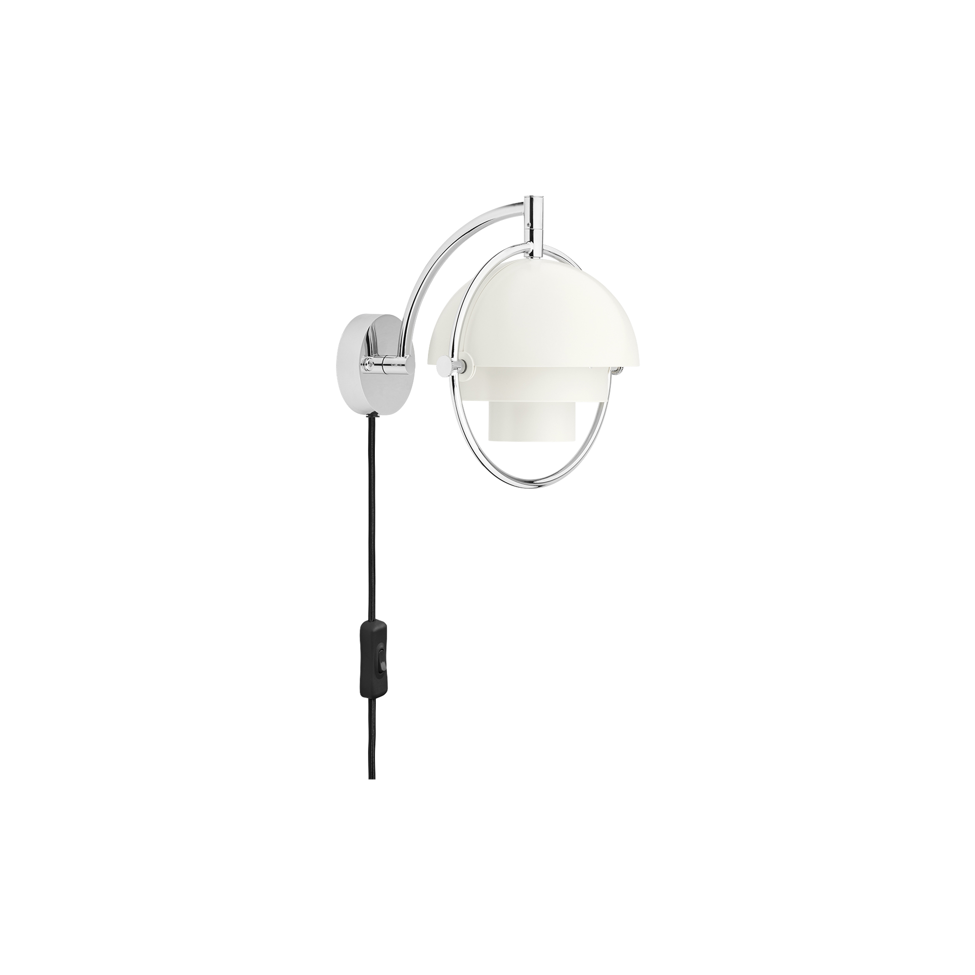 GUBI - Multi-Lite Wall Lamp, white semi matt/chrome