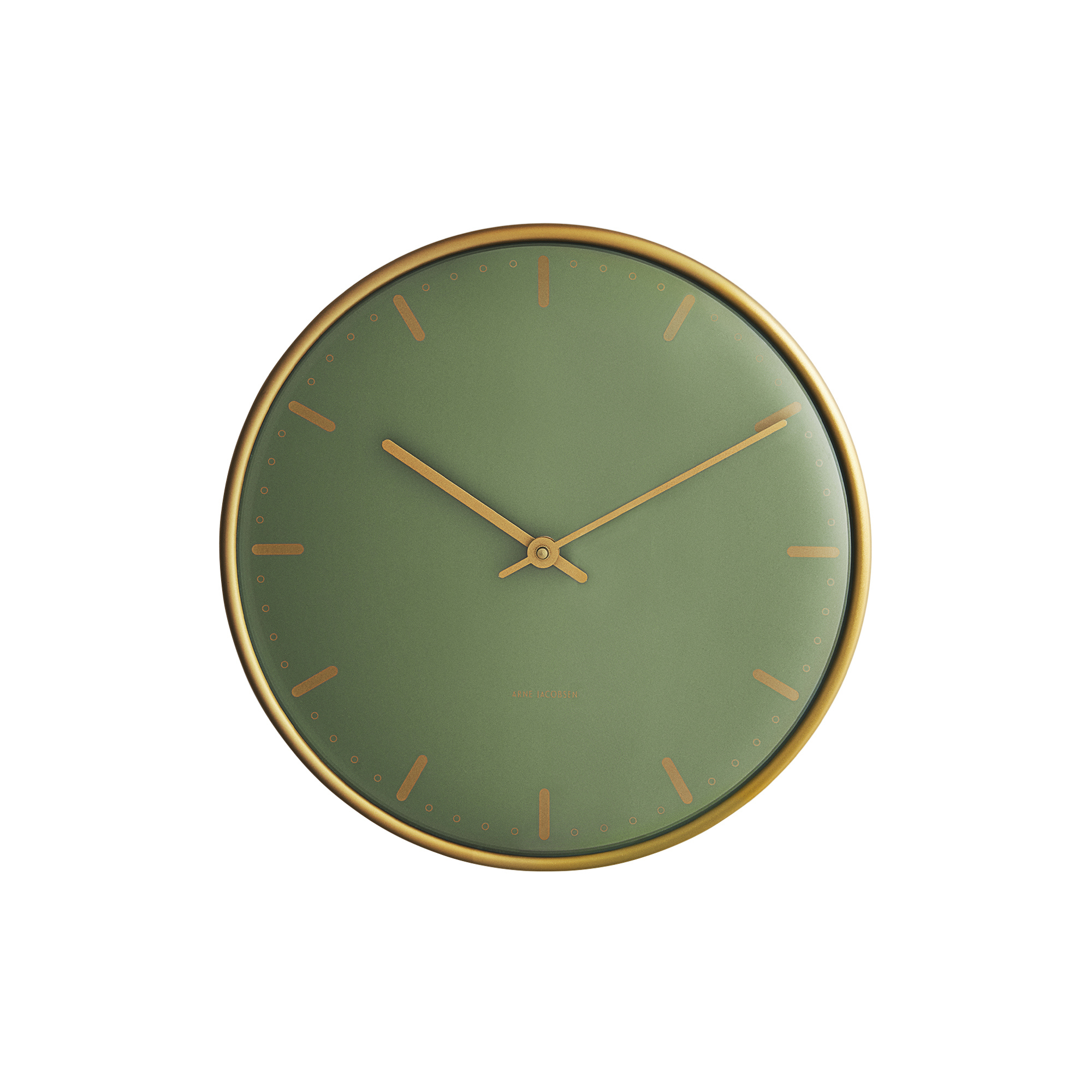 Arne Jacobsen Clocks - City Hall Vægur Medium, grøn - Ø21 cm