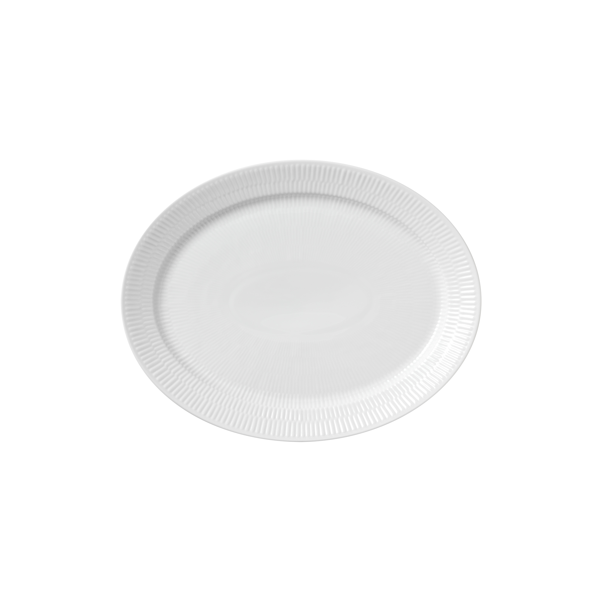 Royal Copenhagen - Hvid Riflet fad 35 cm