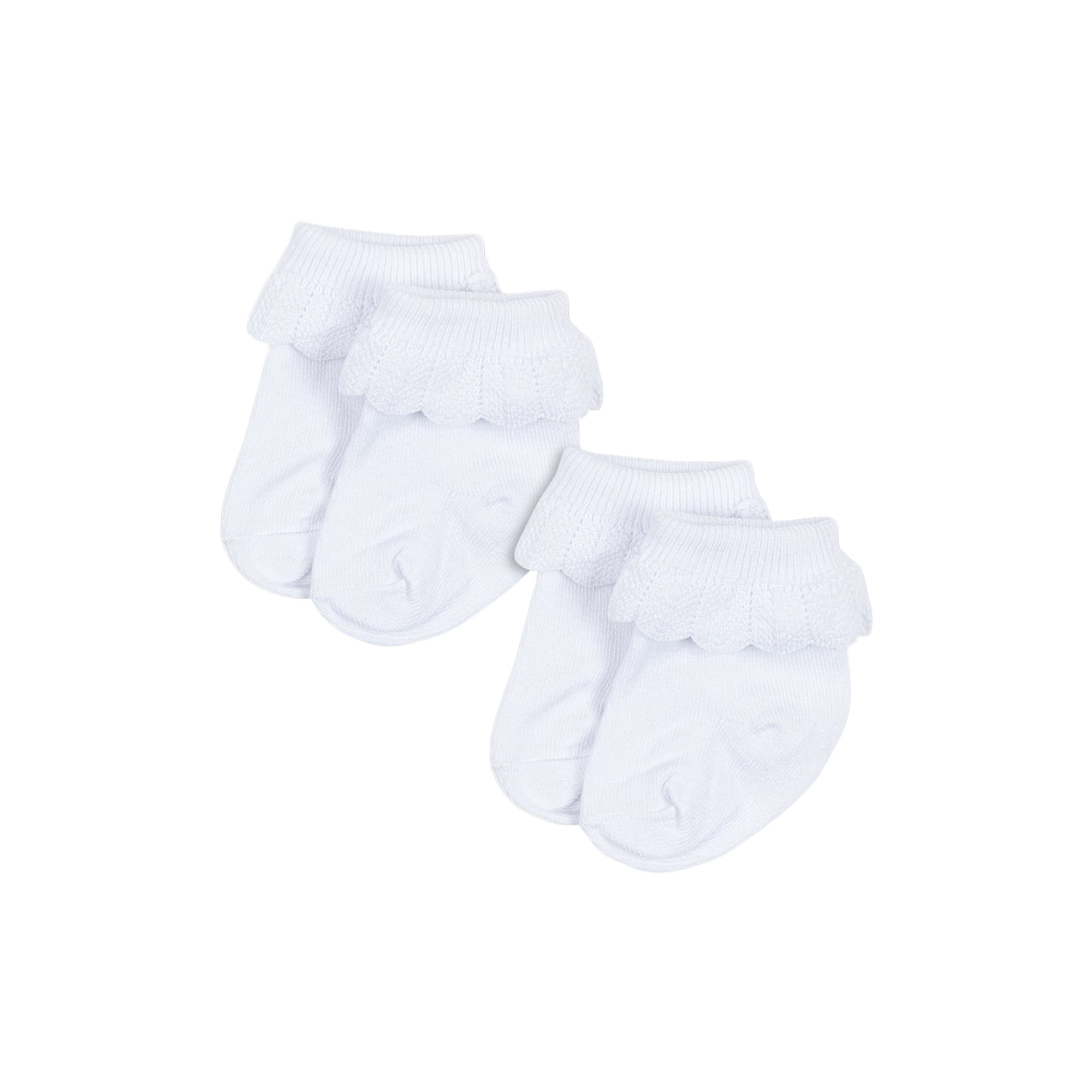 Konges Sløjd - 2 Pack Frill Socks, optic white - 19-21