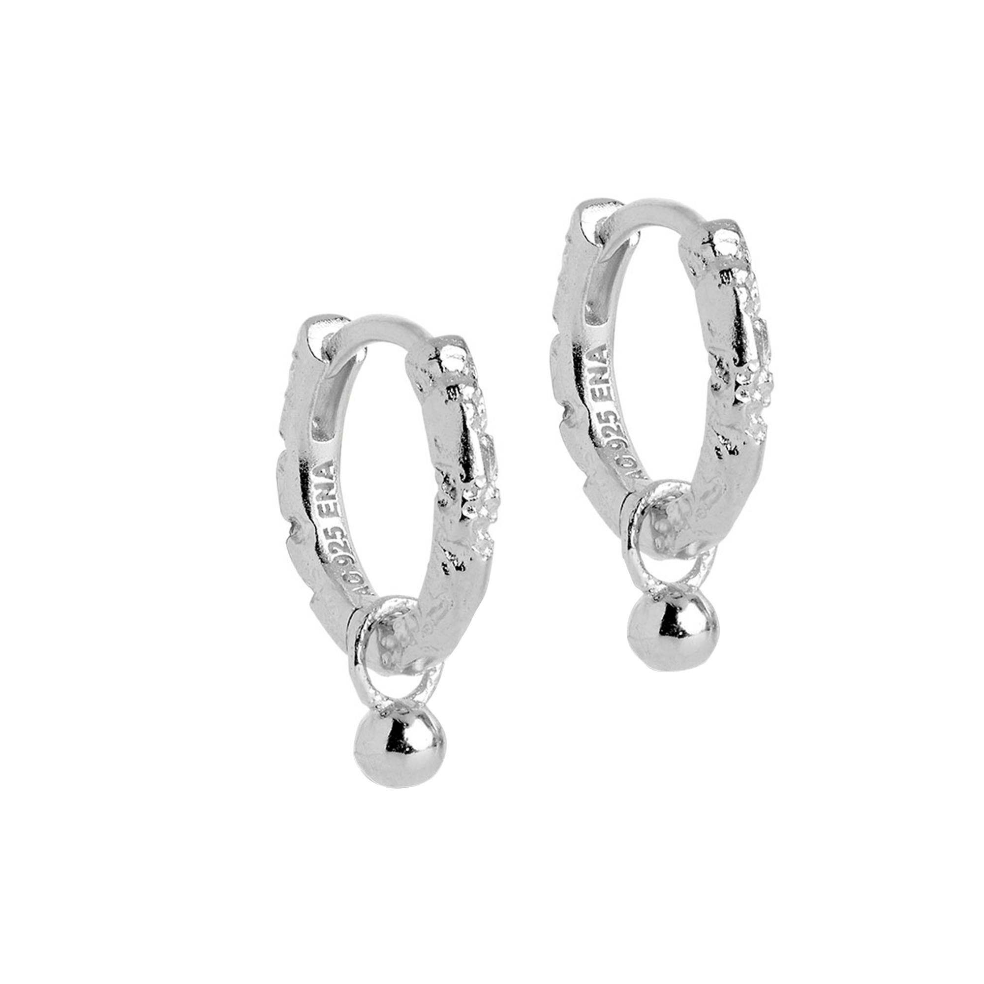ENAMEL Copenhagen - Belle hoops, sølv