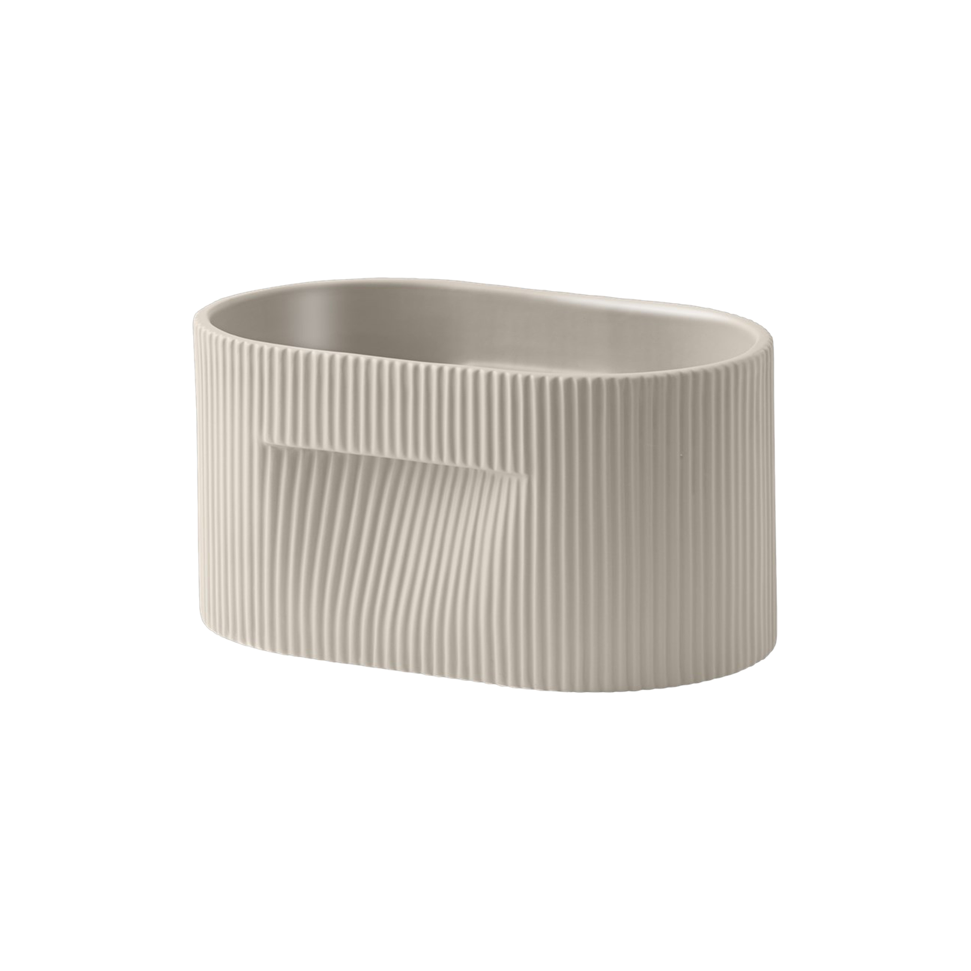 Muuto - Ridge Planter, beige - H13 cm