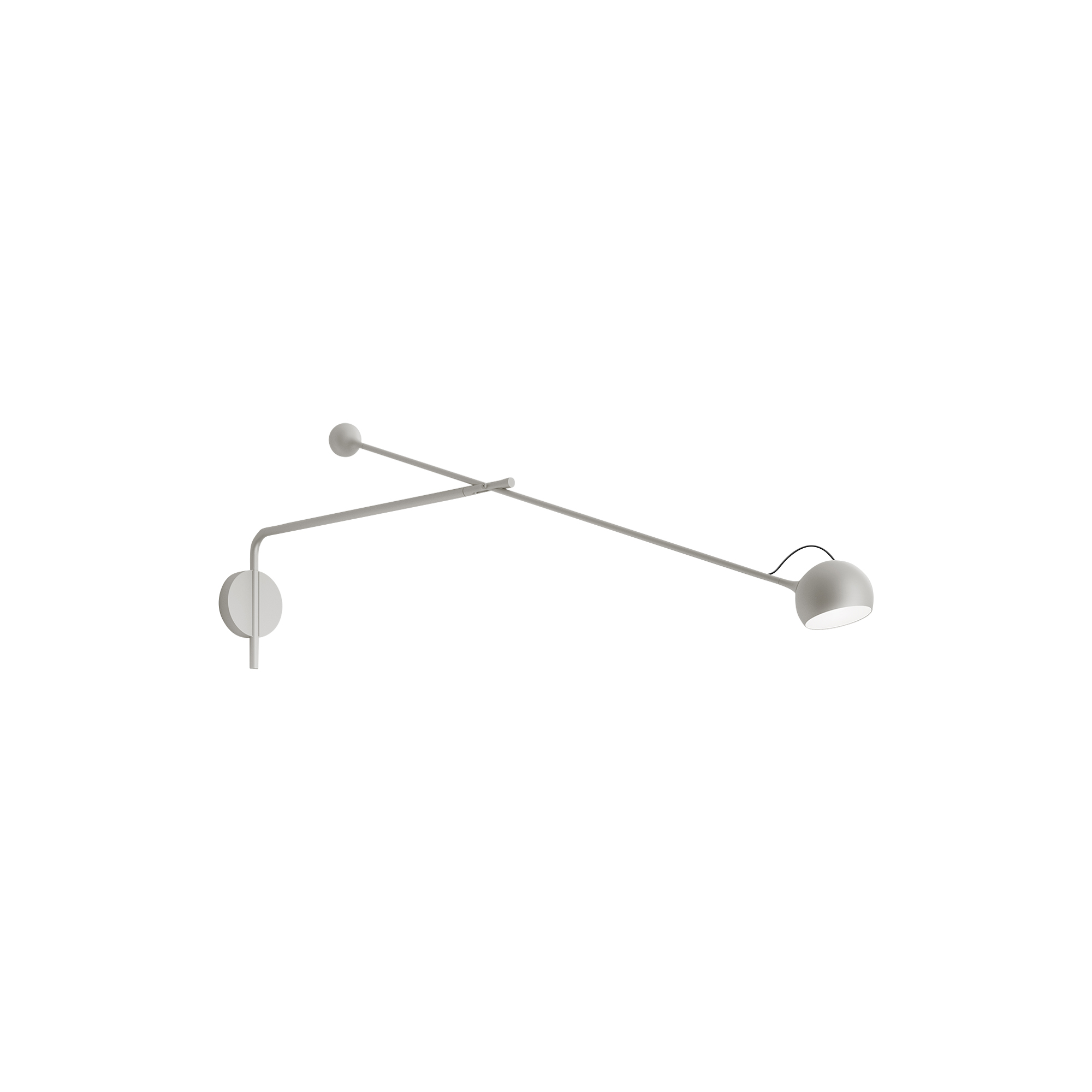 Artemide - IXA Arm væglampe, white/ grey, Novelties - H: 110 x L: 67,4 cm.
