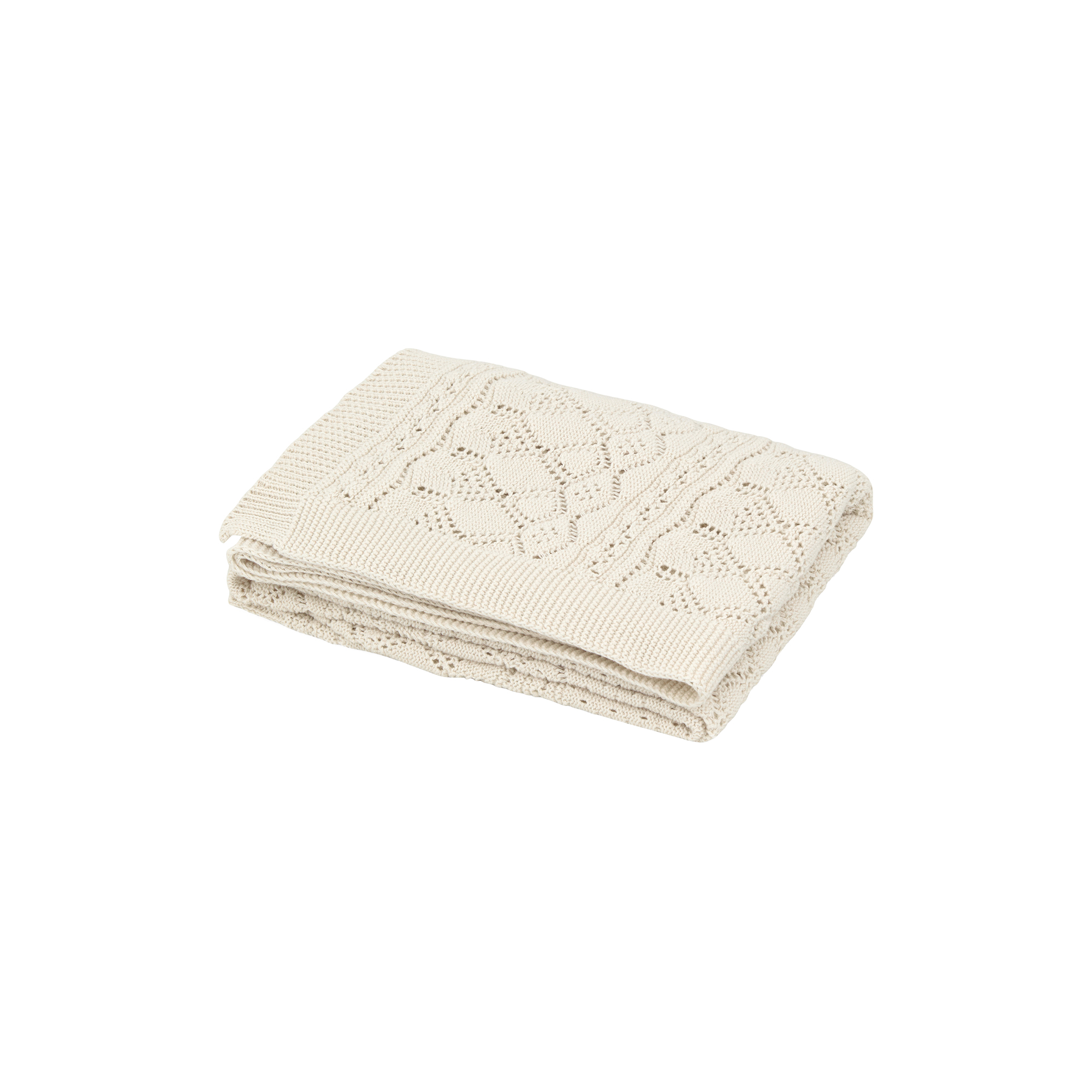 Cam Cam Copenhagen - Pointelle baby striktæppe, off-white