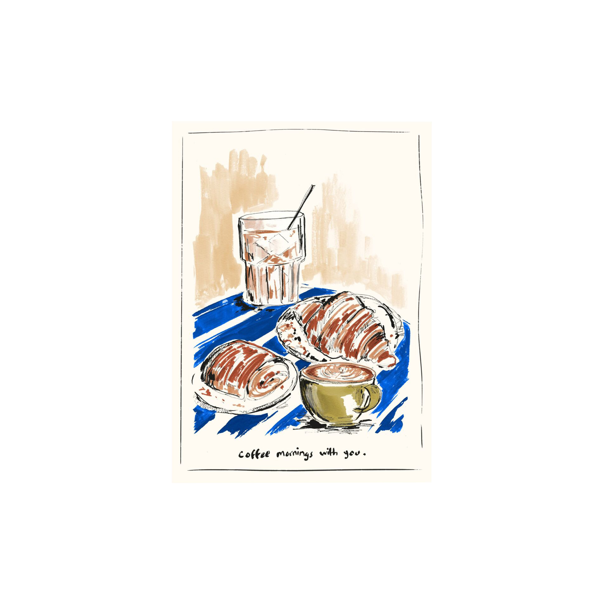 Poster & Frame - Coffee Mornings with You - A4