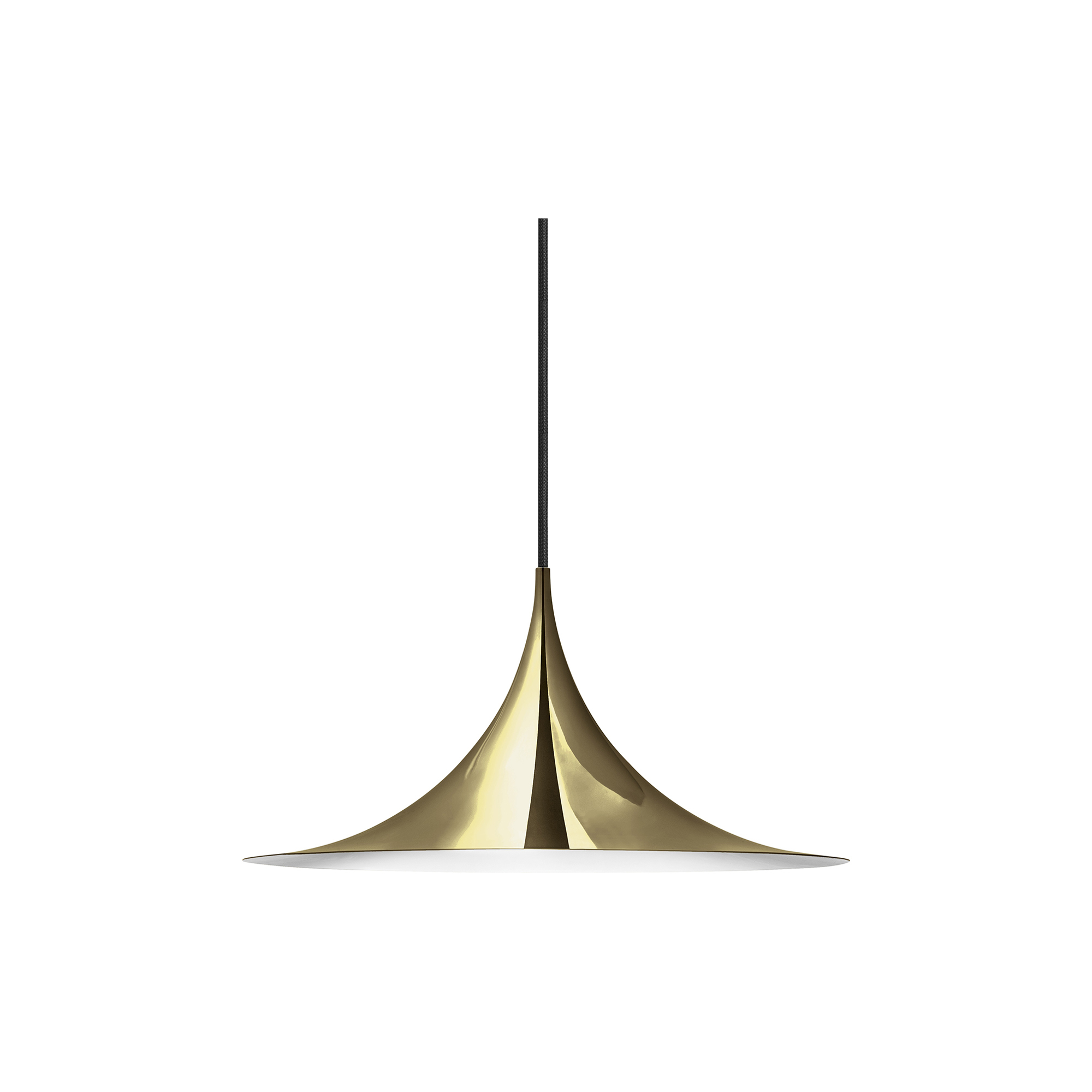 GUBI - Semi Pendant, polished brass - H: 31 x Ø 47 cm.