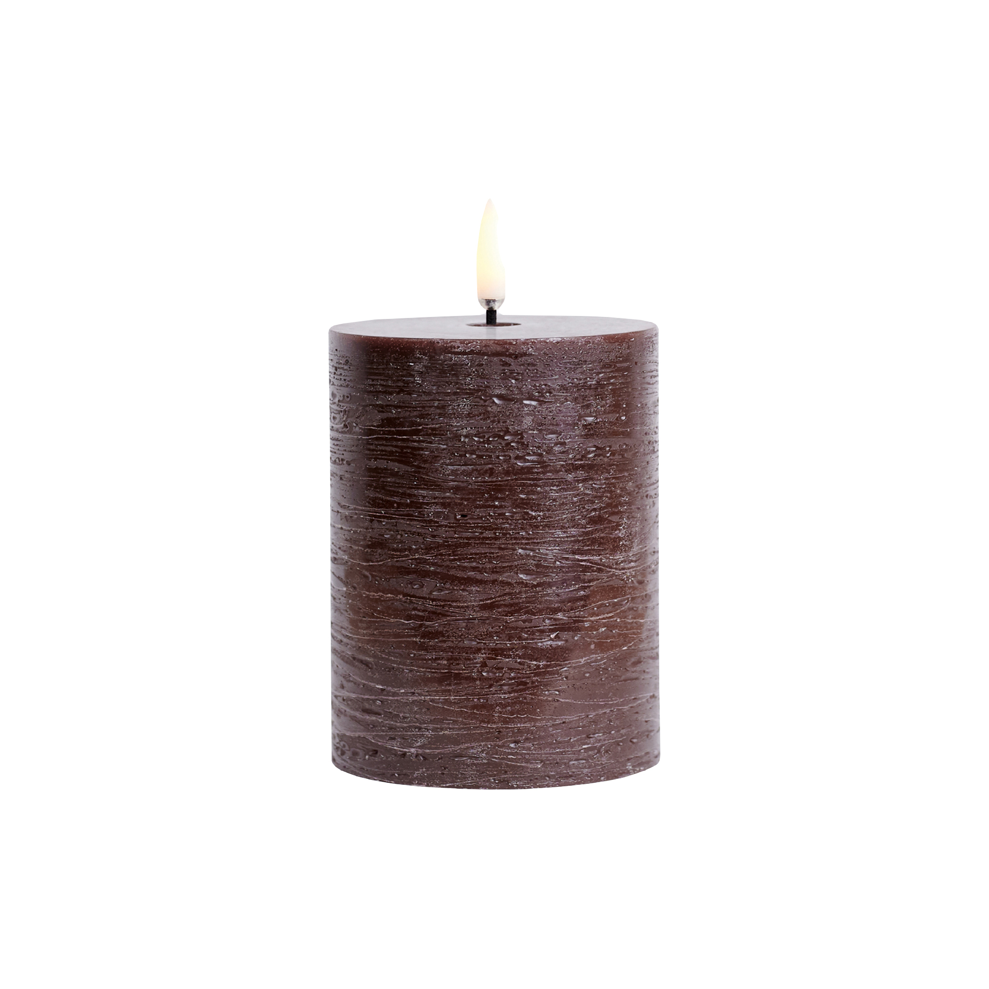 Uyuni Lighting - LED Pillar Candle 10 cm, brown - H10 cm