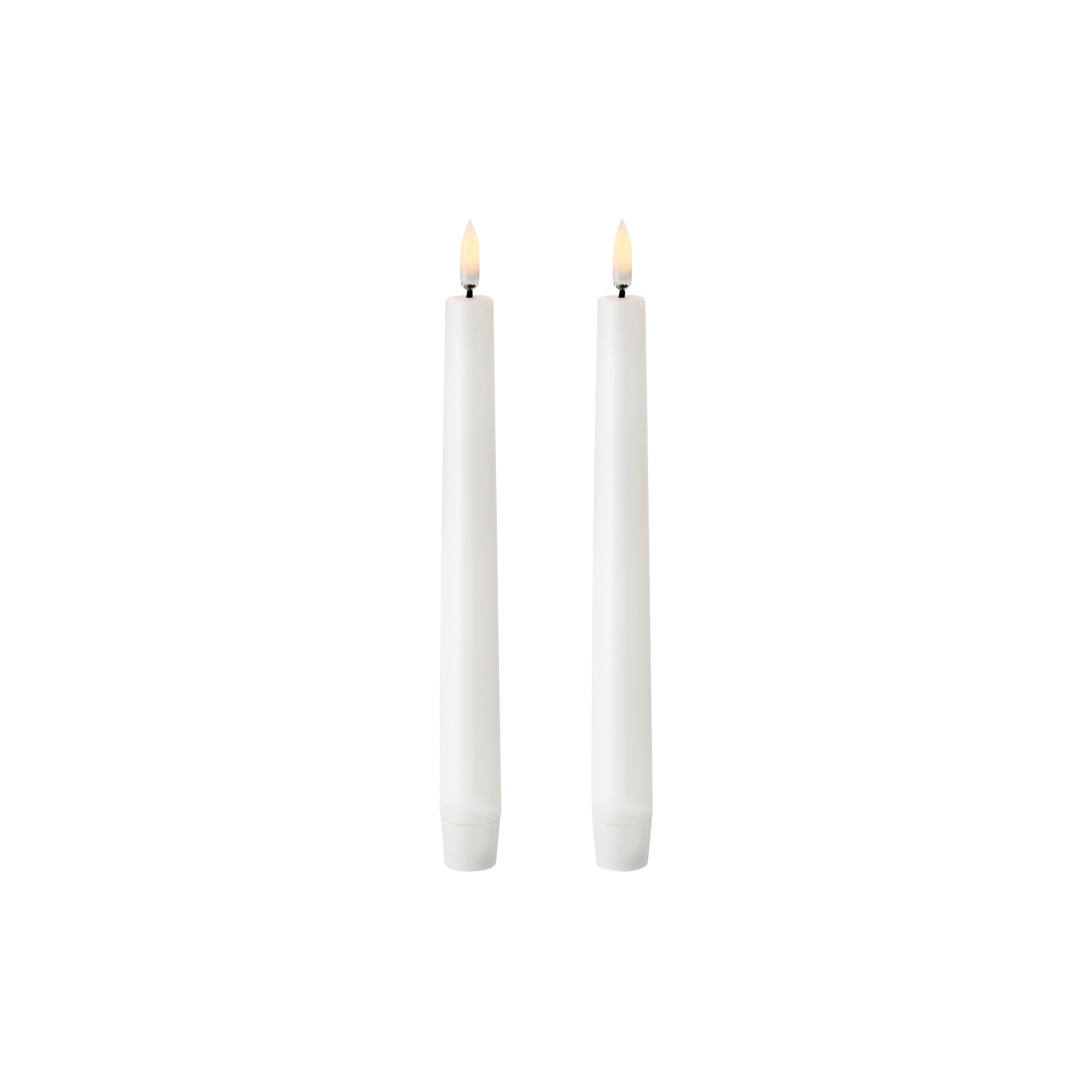 Uyuni Lighting - LED Classic Taper Candle 20 cm 2 pcs, nordic white - H20 cm