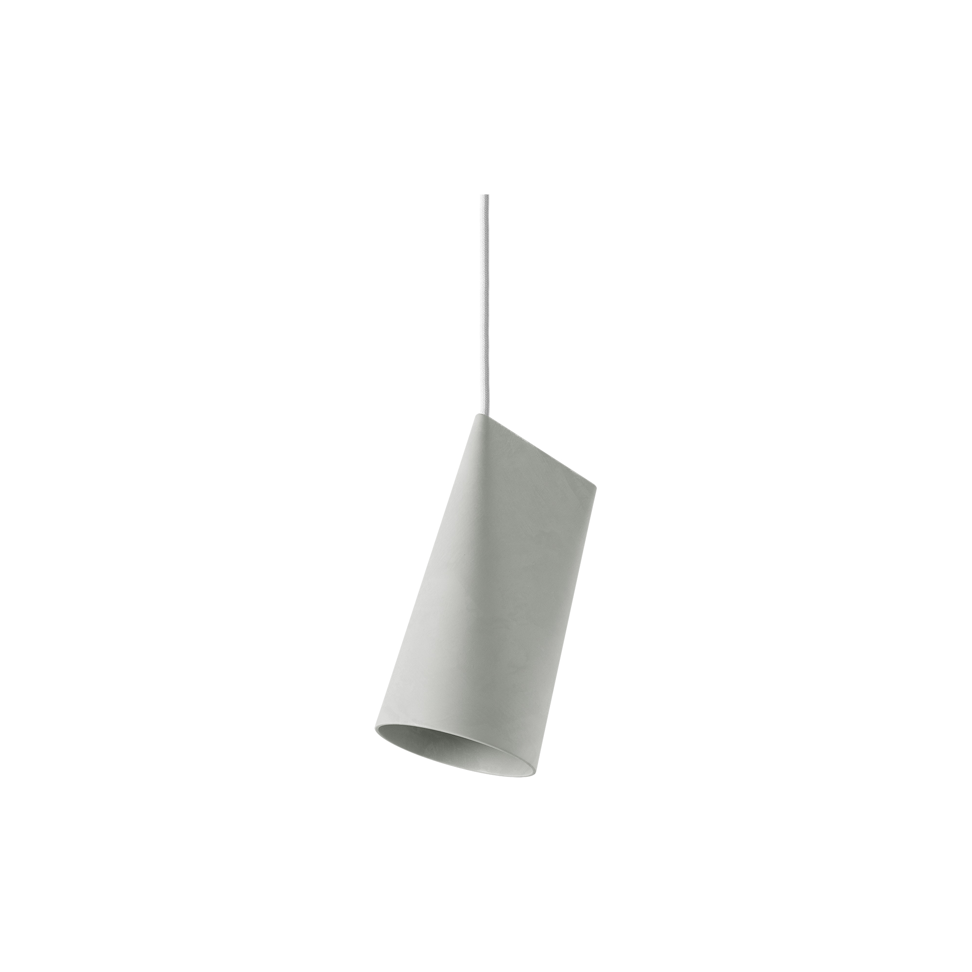 MOEBE - Ceramic Pendant, light grey - Narrow