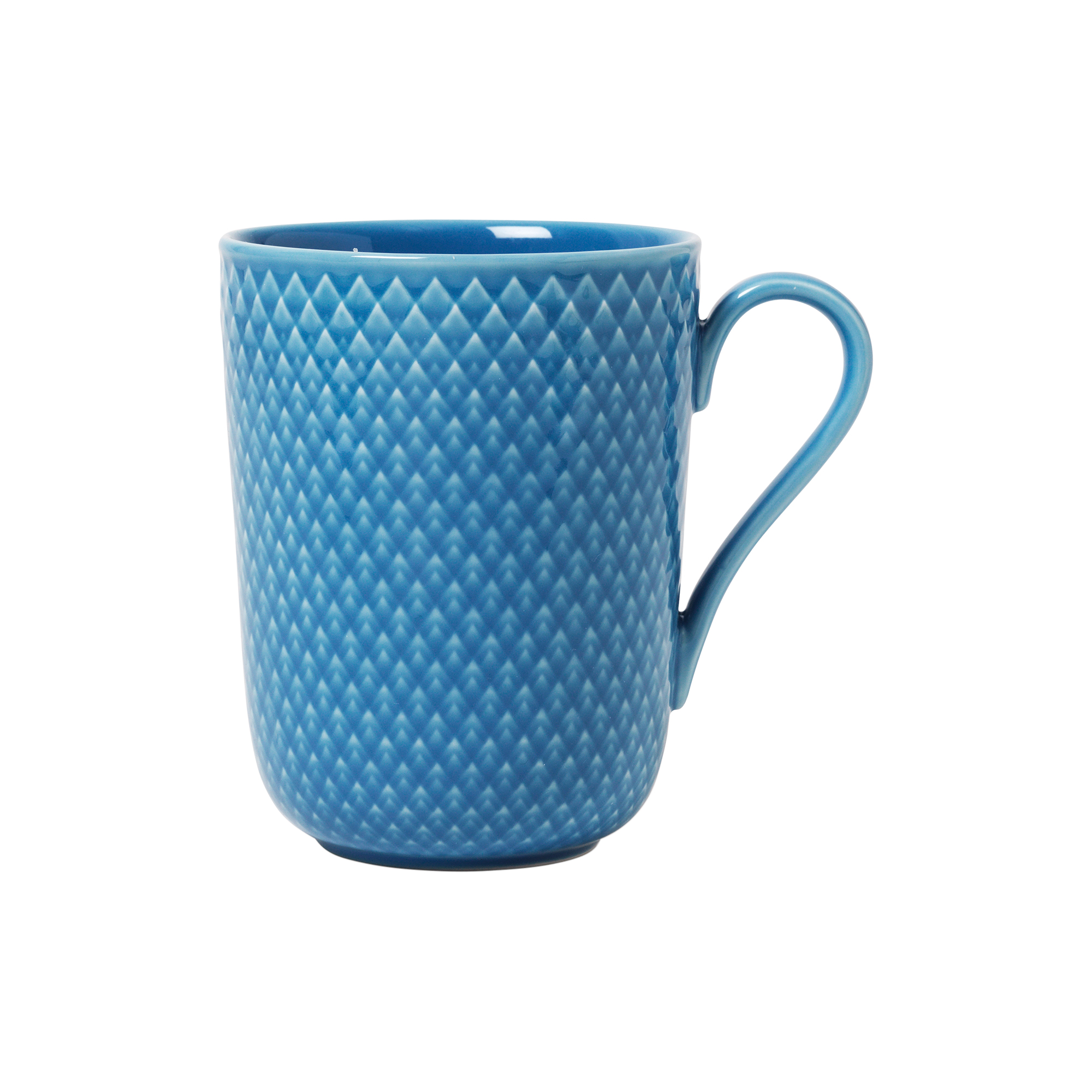 Lyngby Porcelæn - Rhombe Color krus med hank, blå