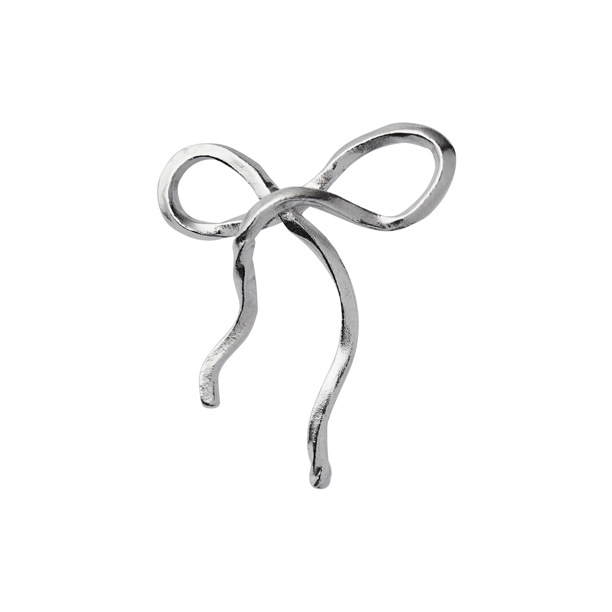 Stine A Jewelry - Flow Bow Earring Single, silver