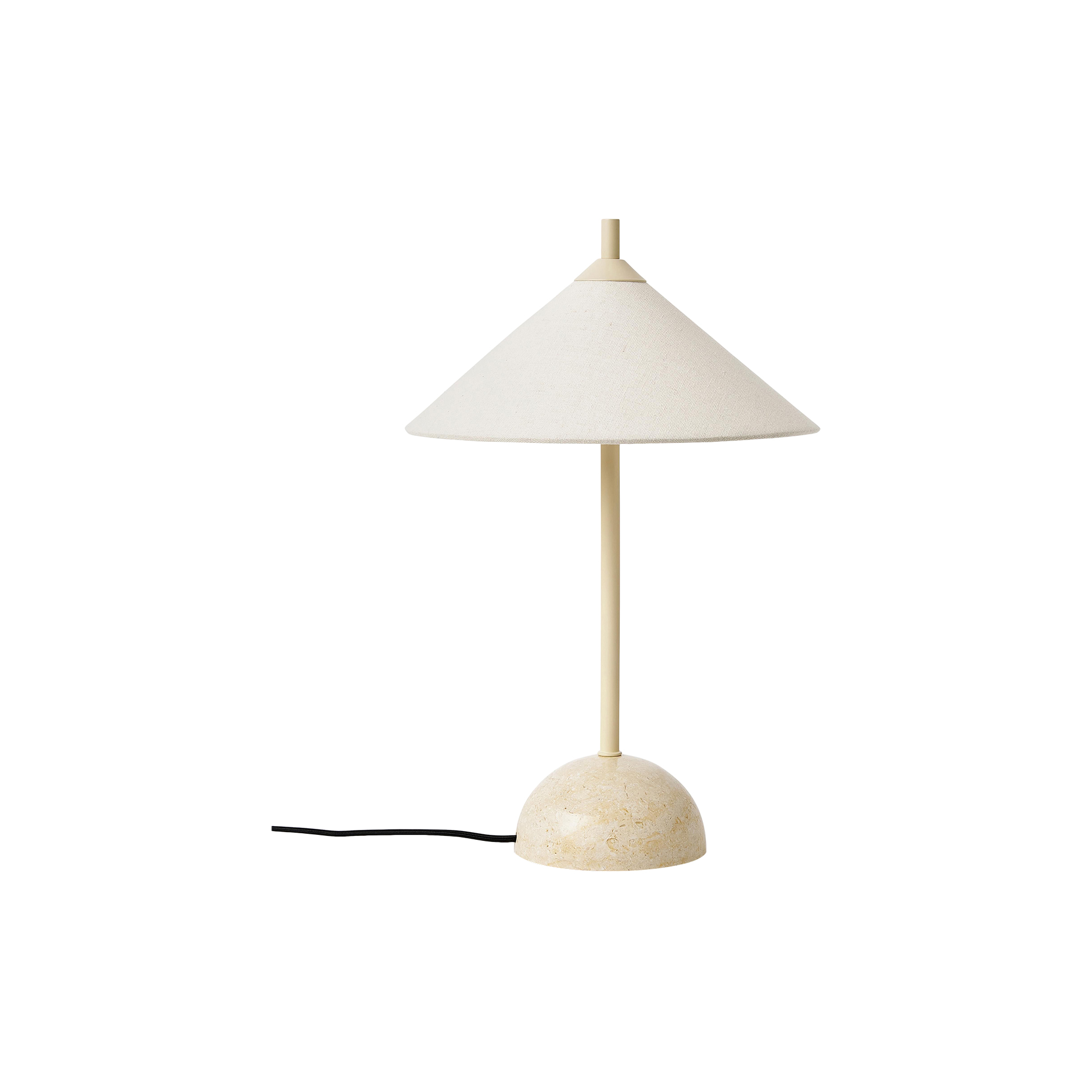 Westwing Collection - Vica Table Lamp with Marble Base, cream