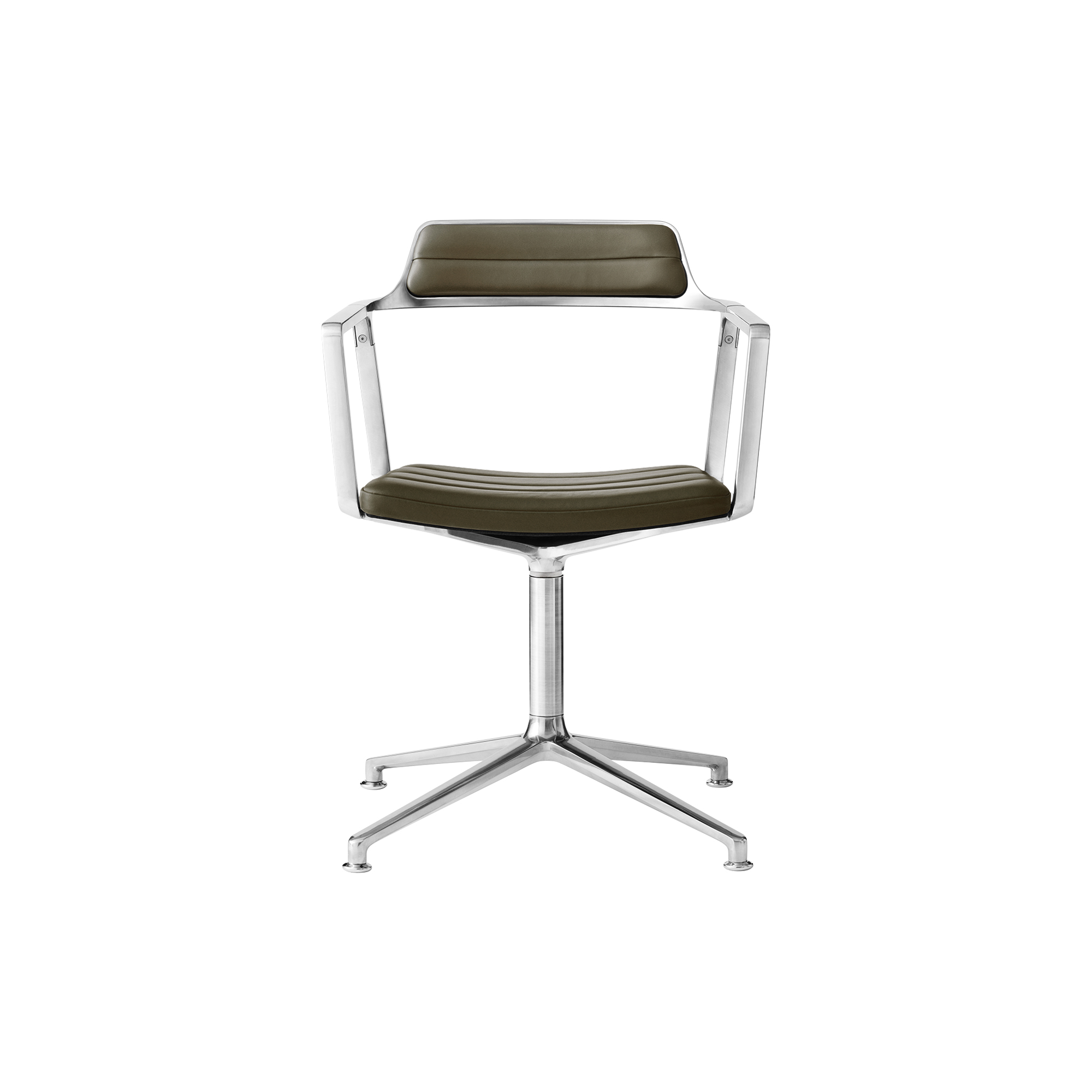 Vipp - VIPP452 | Swivel Chair | Gliders | bosco green/polished aluminium | Stol